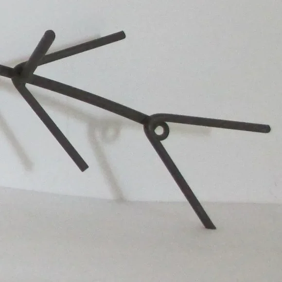 RUSTIC WROUGHT IRON COAT HOOKWALL RACK